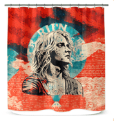 Surfing Awakening Shower Curtain - Beyond T-shirts